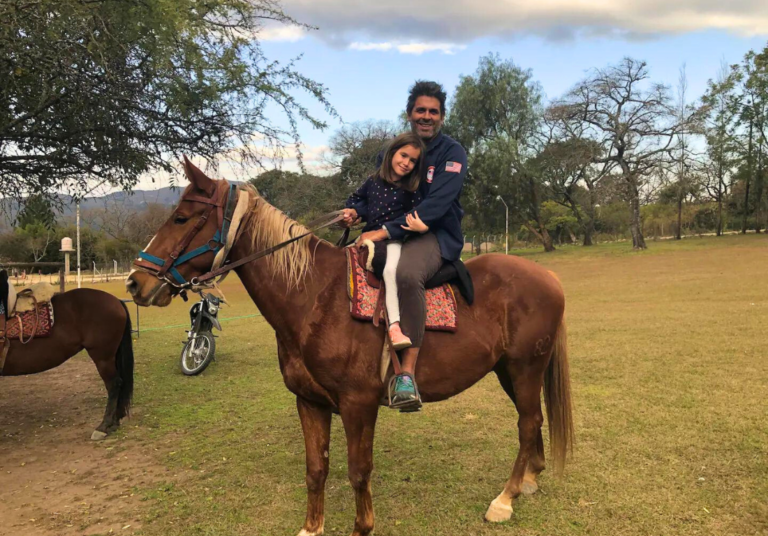 Spending family time horse riding near Salta